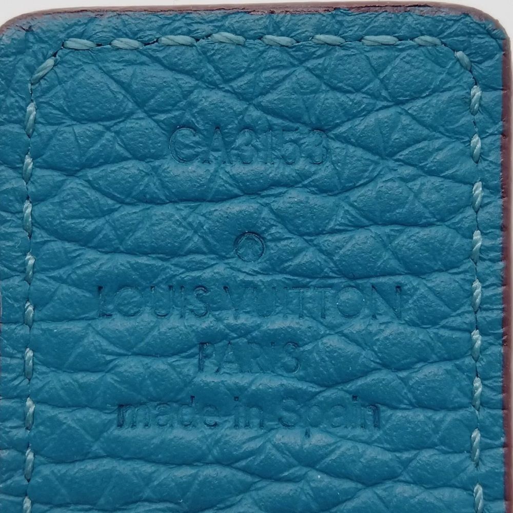 NEW Auth Louis Vuitton Blue Leather Damier Infini Belt Men’s Size 90 Very Good - Picture 7 of 11